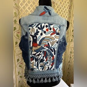 Upcycled Jean Vest Women’s Size Large